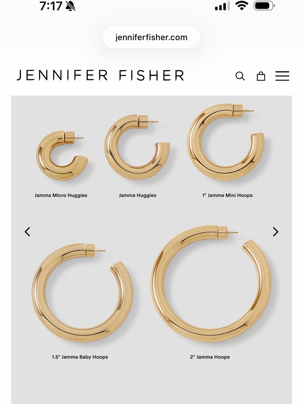 Jennifer Fisher 2" Jamma Hoops Gold - Picture 5 of 5
